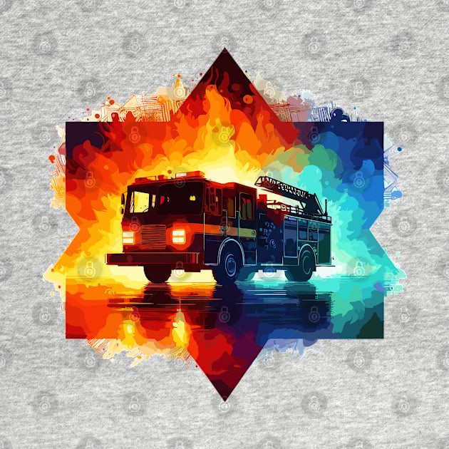 Fire Truck by Vehicles-Art